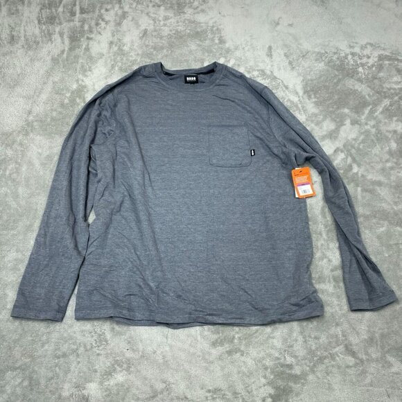 Bass Outdoor Mens XXL Long Sleeve Ombre Blue Shirt NWT 6263 - Picture 1 of 8